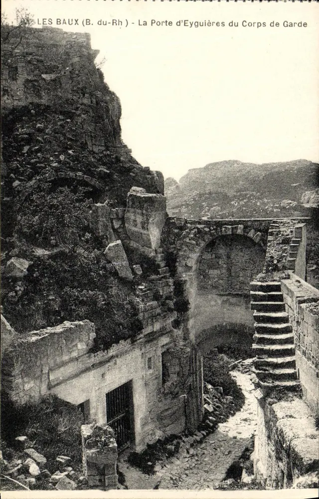 Les Baux (B. du-Rh) - Die Pforte von Eyguières des Wachkorps - Vorderseite