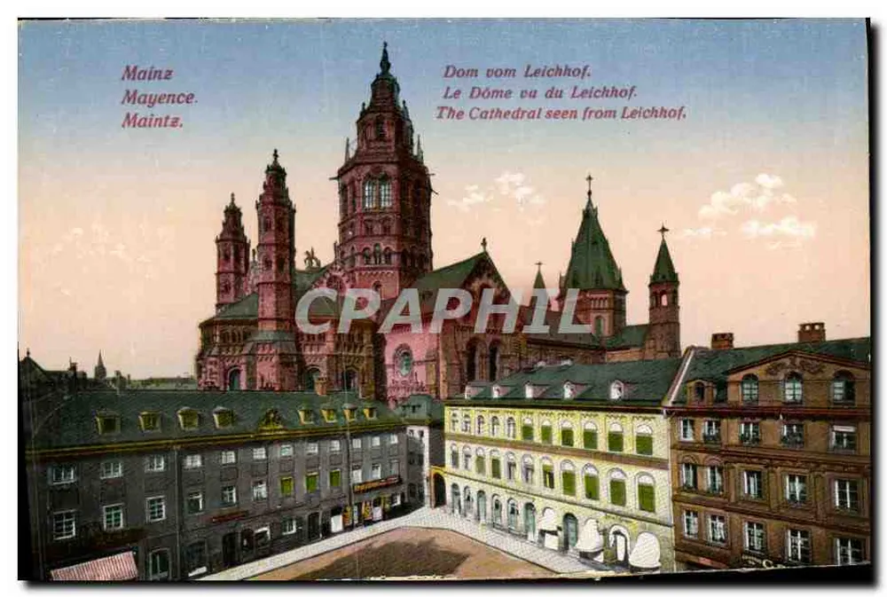 Mainz — De Dom gezien vanaf de Leichhof — uitgever W. W. n° 24949 - Voorkant