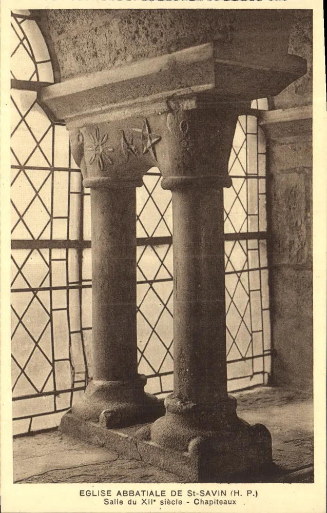 Abteikirche St-Savin — Saal des 12. Jahrhunderts — Kapitelle (H. P.) - Vorderseite