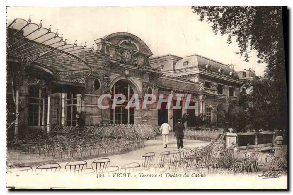 Vichy — Terrasse und Theater des Casinos — Verlag Labeil, Nr. 124 - Vorderseite
