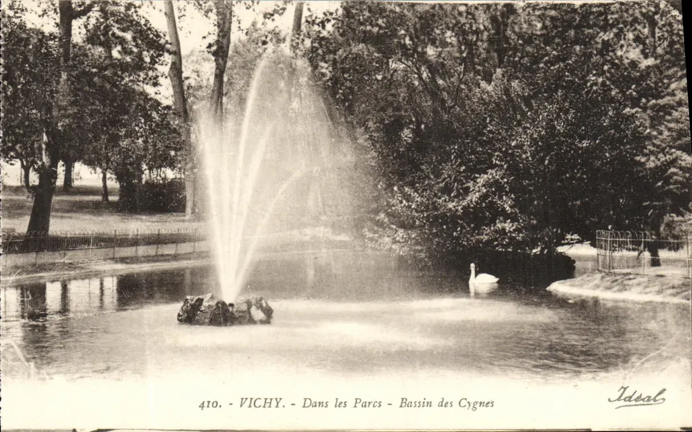 Vichy - In den Parks - Schwannenteich — Ideal, n° 410 - Vorderseite