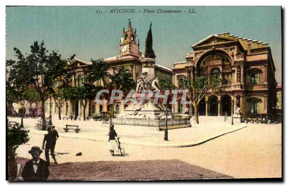 Afignon - Praça Clemenceau — editor LL, n° 15 - Frente