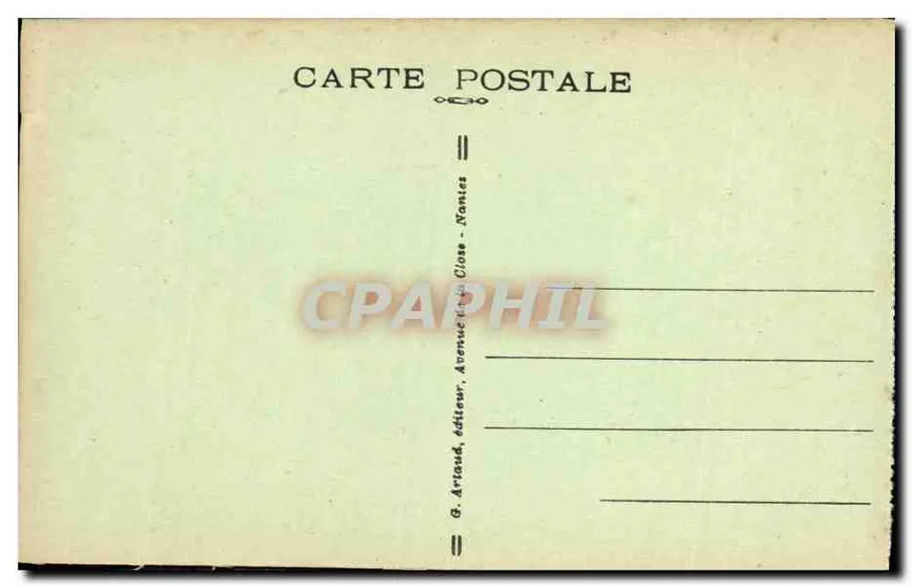 Brest — Der Militärhafen und die Nationale Brücke — G. Artaud, Verlag, Nantes - Rückseite