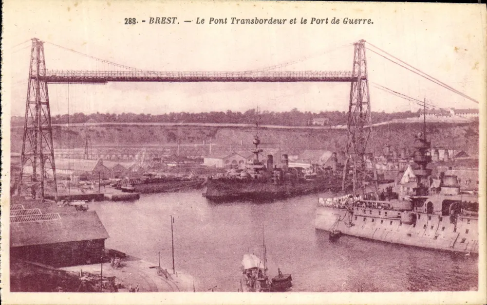 Brest — Der Transbordeur-Brücke und der Kriegshafen — G. Arrioud, Verlag, Nantes - Vorderseite