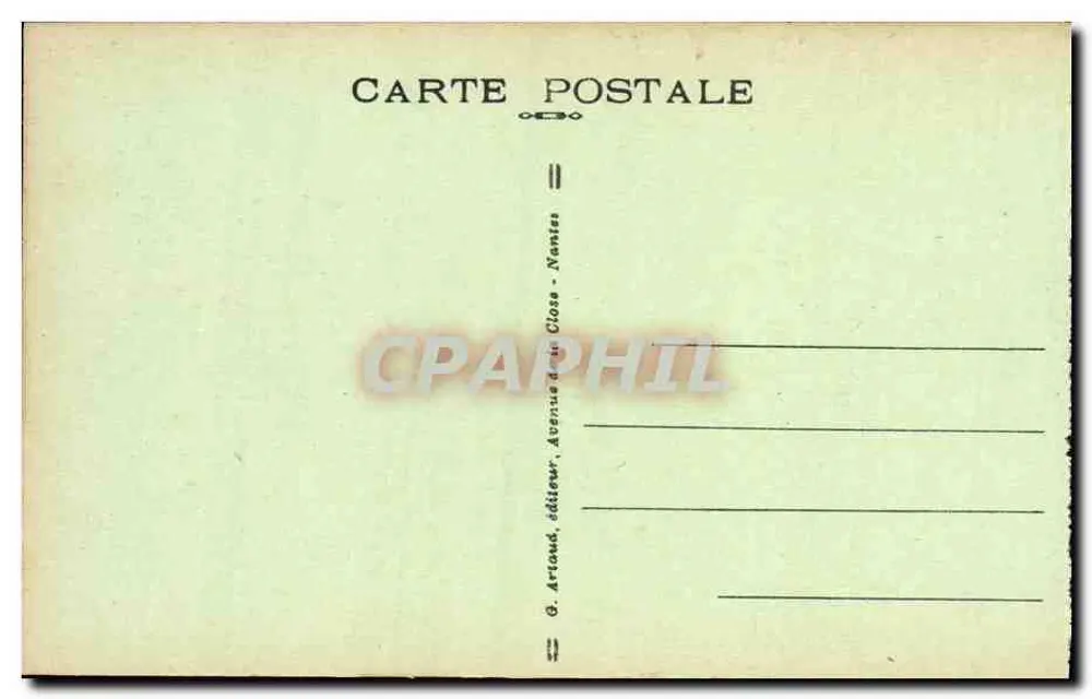 Trez-Hir — Der Strand und das Fort Berthaume — G. Artaud, Nantes - Rückseite