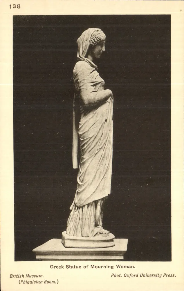 Griechische Statue einer weinenden Frau — British Museum, Phigaleian Room — Oxford University Press, n° 138 - Vorderseite