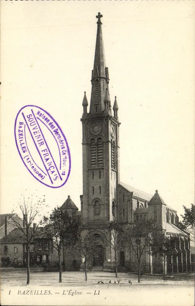 Bazeilles — A Igreja — Nelson das Últimas Cartas Francesas - Frente