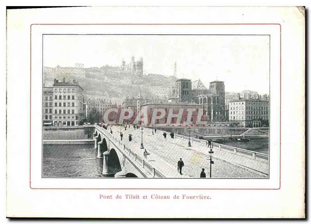 Ponte de Tilsit e Colina de Fourvière — Lyon — editor não identificado - Frente