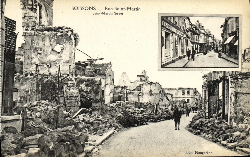 Soissons — Rue Saint-Martin — Edit. Nougarède - Frente