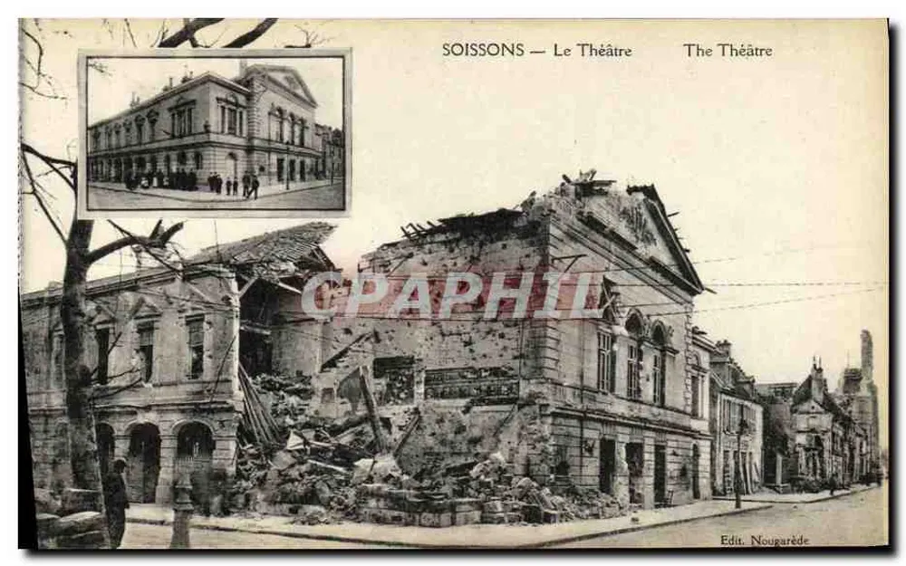 Soissons — O Teatro — Editor Nougarède - Frente