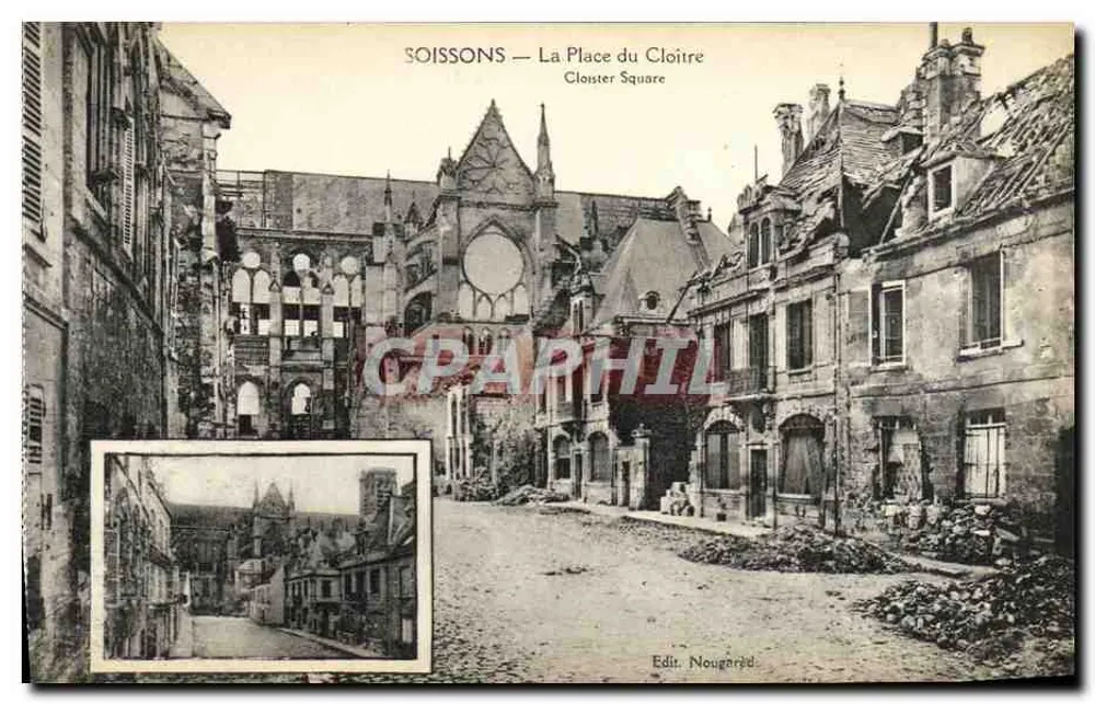 Soissons — A Praça do Claustro — Edit. Nougard - Frente