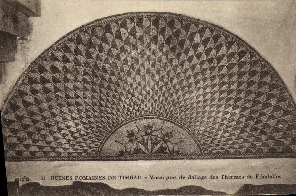 Römische Ruinen von Timgad — Mosaikfliesen der Thermen von Filadelfes — n°31 - Vorderseite