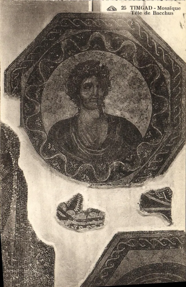 Timimad — Mosaikkopf des Bacchus — Collection des Arts Photographiques, Straßburg - Vorderseite