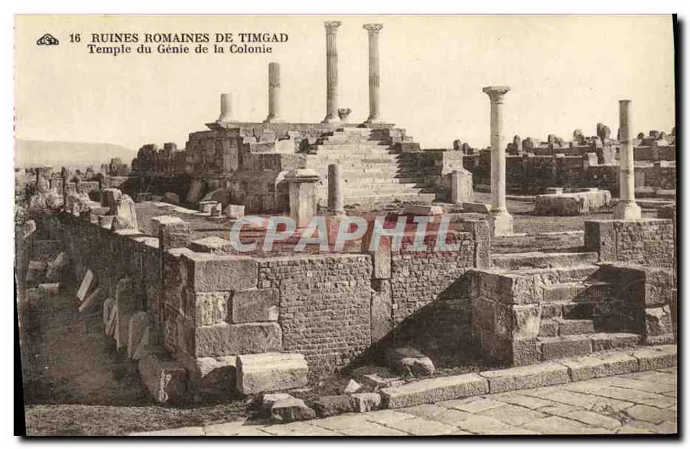 Römische Ruinen von Timimad — Tempel des Genius der Kolonie — Verlag: Chez Almacéras, Alger - Vorderseite