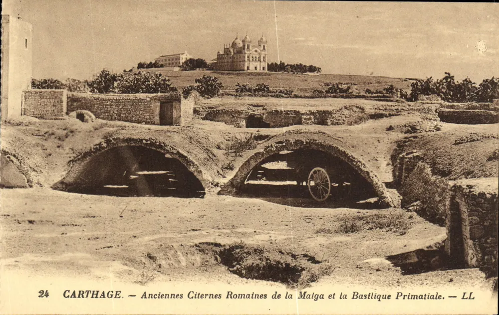 Carthage — Alte römische Zisternen der Matga und die Primatalkirche — LL - Vorderseite