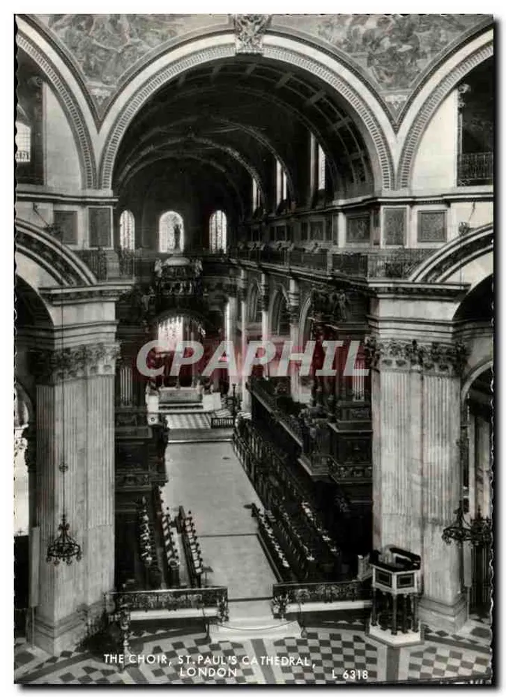 O Coro, Catedral de São Paulo — Londres — Valentin & Sons Ltd, n° L 6318 - Frente
