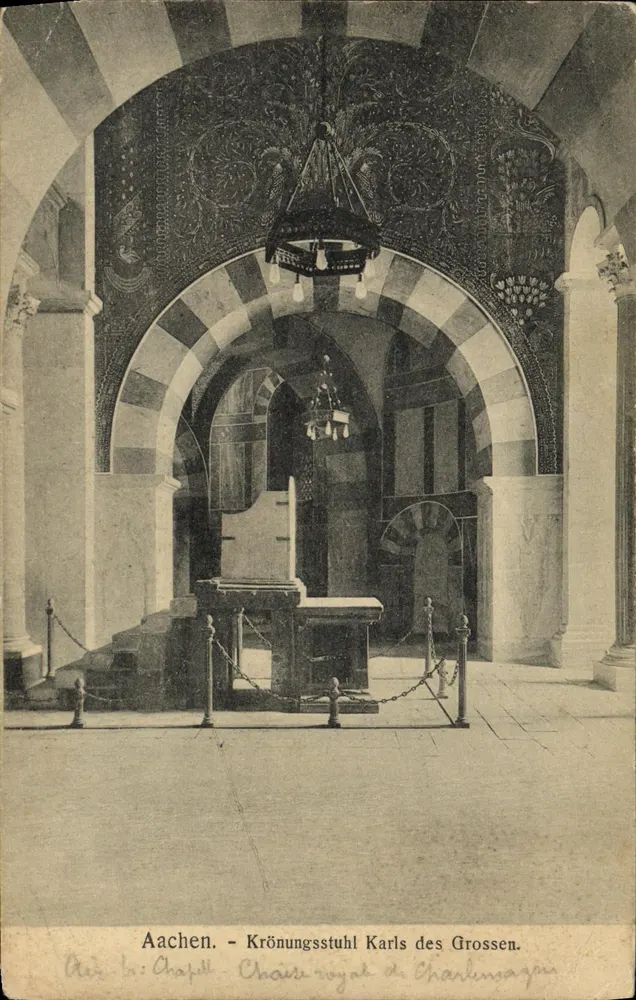 Aachen — Chaire royale de Charlemagne — éditeur Aachen - Vorderseite
