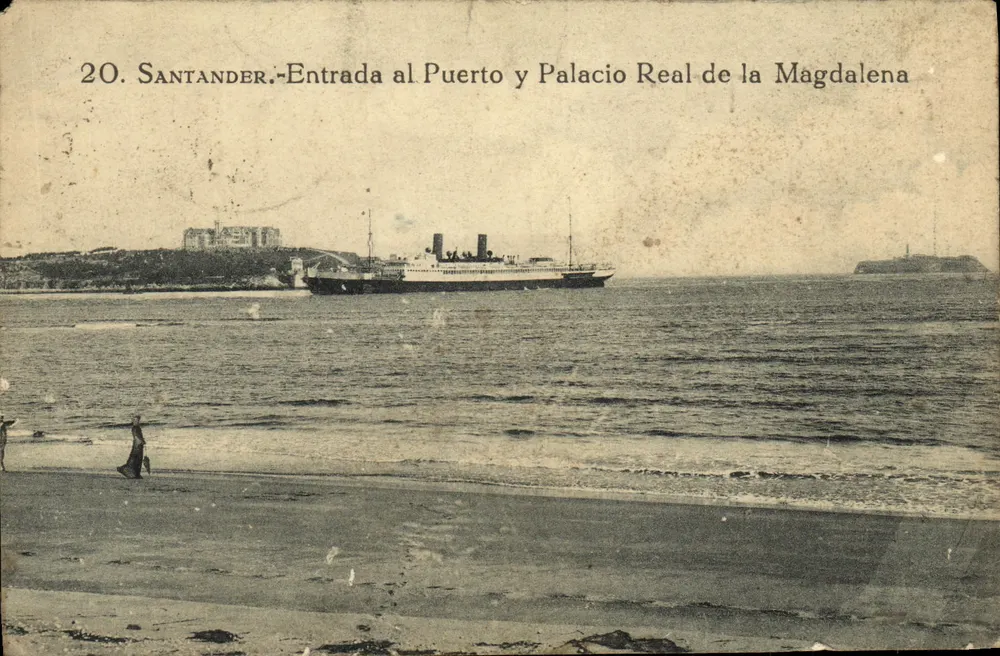 Santander — Eingang zum Hafen und Königliches Schloss der Magdalena — Edition La Ideal, Santander, n°20 - Vorderseite