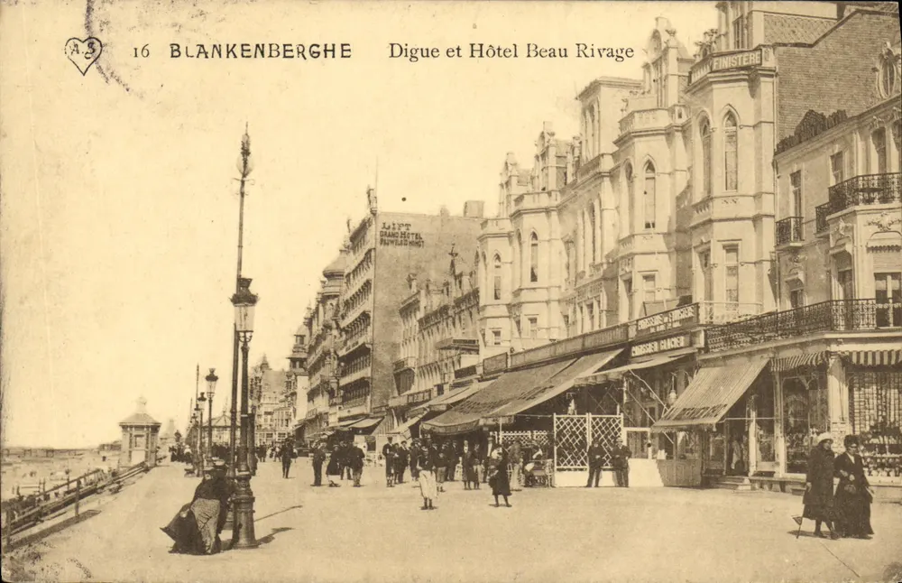 Blankenberge — Przylądek i Hotel Beau Rivage — A.S. n°16 - Awers