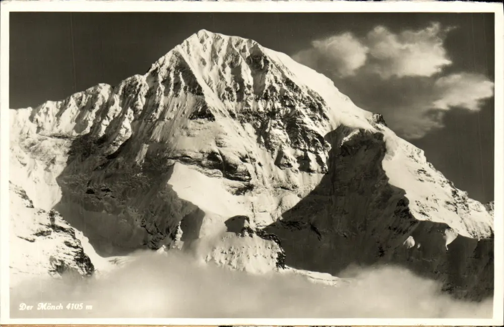 डर मॉन्च 4105 मीटर — बर्फीली पर्वत — कुंस्टवरलैग ई. गोएट्ज़, लूनेरेन - आगे