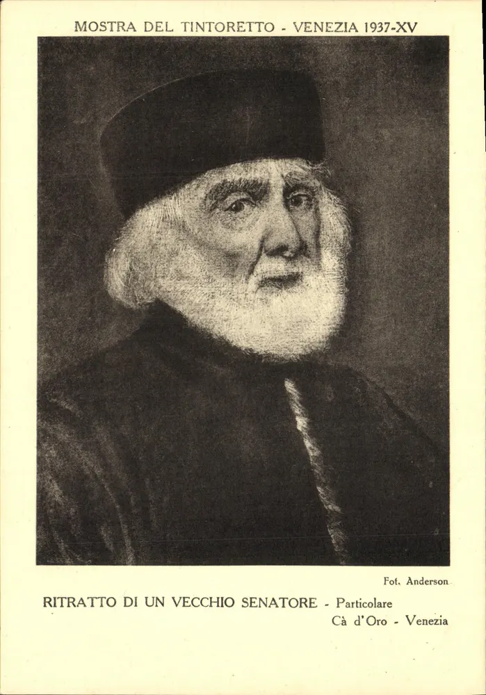 Porträt eines alten Mannes - Ausstellung Tintoretto - Venedig 1937-XV - Fot. Anderson - Vorderseite