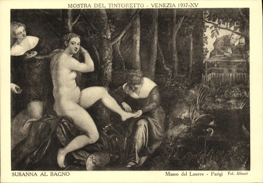 Susanna beim Baden — Tintoretto-Ausstellung in Venedig 1937-XV — Fot. Alinari - Vorderseite