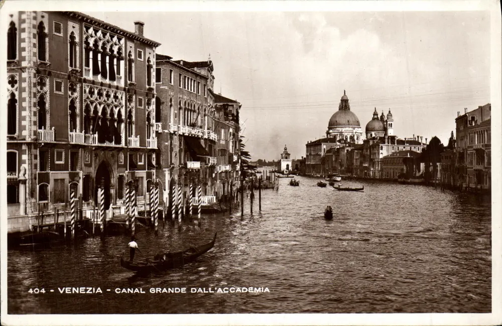 Venedig - Großer Kanal vom Akademie — Ansicht des Großen Kanals mit der Basilika Santa Maria della Salute — Serie 404 - Vorderseite