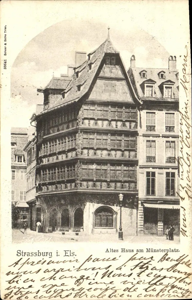 Strasbourg i. Els. — Altes Haus am Münsterplatz — Gohman & Dahne Trhnr. n° 38641 - Frente