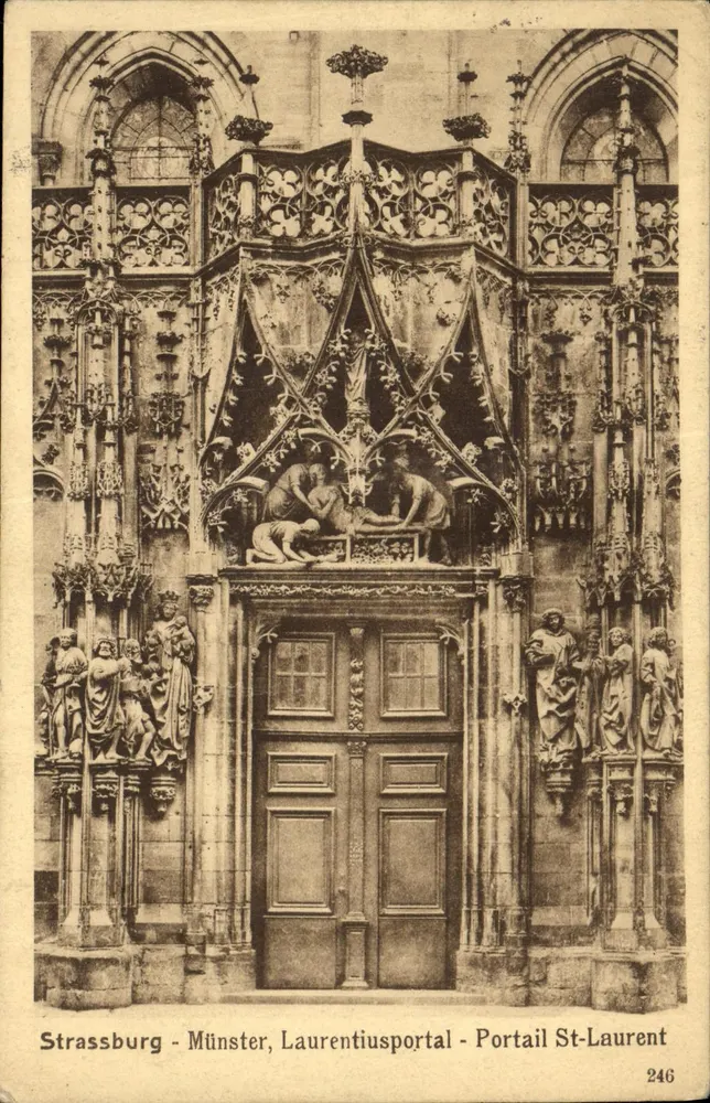 Straßburg - Münster, Laurentiusportal - Portail St-Laurent — n° 246 - Vorderseite