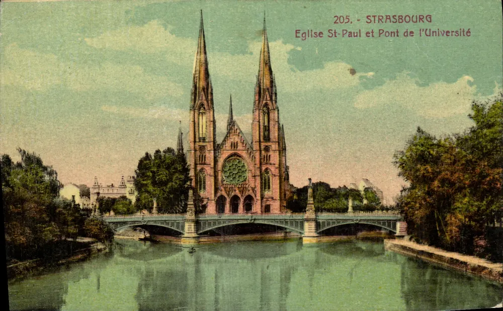 Straßburg - Kirche St. Paul und Universitätbrücke — Verlag MARCUS, n° 205 - Vorderseite