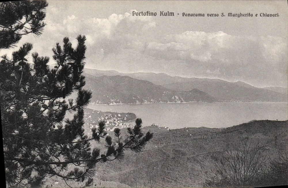 Portofino Kulm — Panorama Richtung S. Margherita und Chiavari — Edit Brunner & C., Como e Zürich - Vorderseite