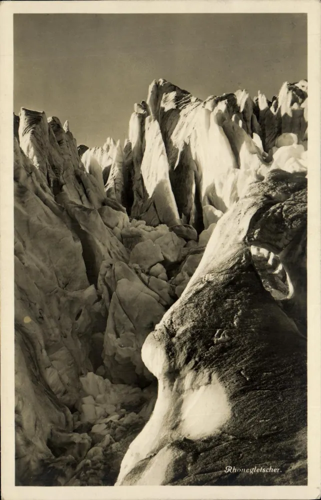 Glaciar do Rhône — Gruta do Glaciar — Kunatverlag E. Goetz, Luzern, n° 3384 - Frente