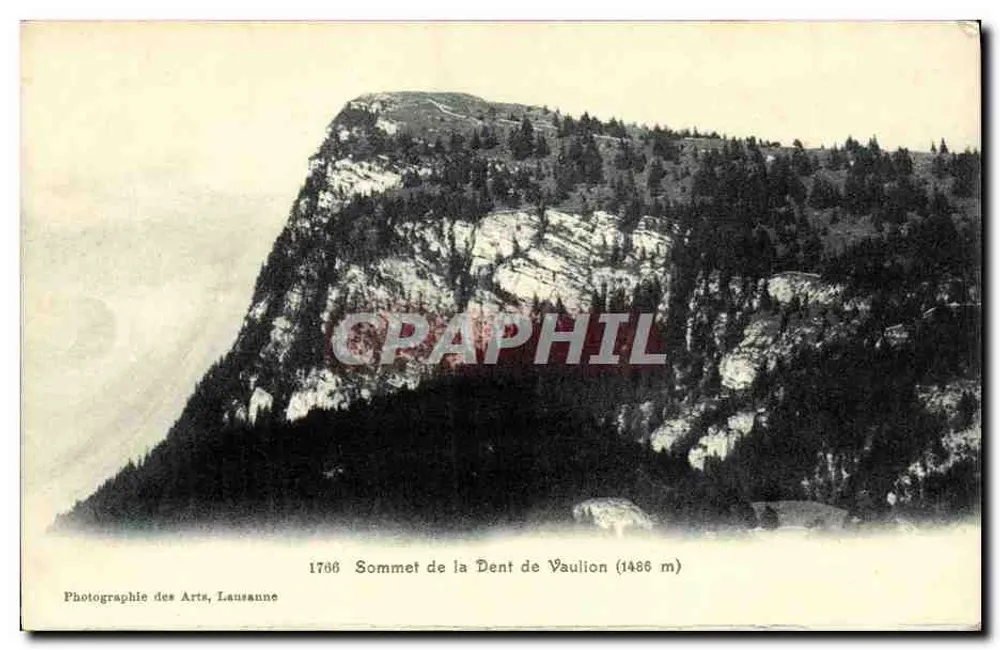 Cume da Dent de Vaulion (1486 m) — Fotografia dos Arts, Lausanne, n° 1706 - Frente