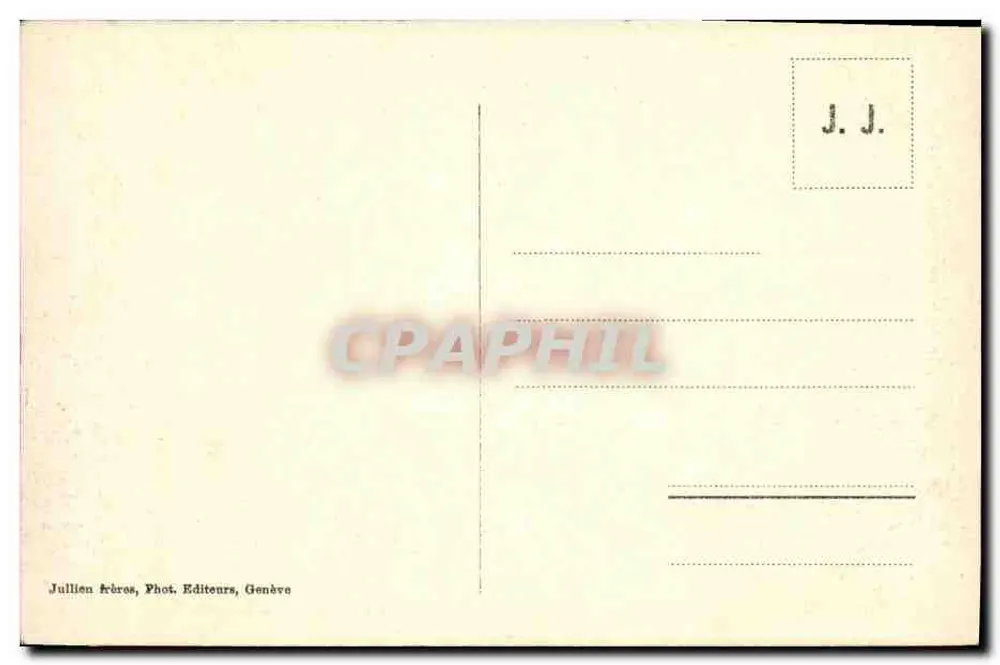 Die Mont-Blanc-Kette vom Parc Mon-Repos aus — Genf — J.J. 9205 - Rückseite