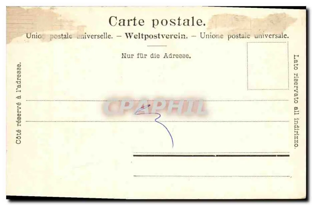Castelo de Chillon e Dente do Meio — Edição Burgy, litografia Saint-Imier, n° 2636 - Verso