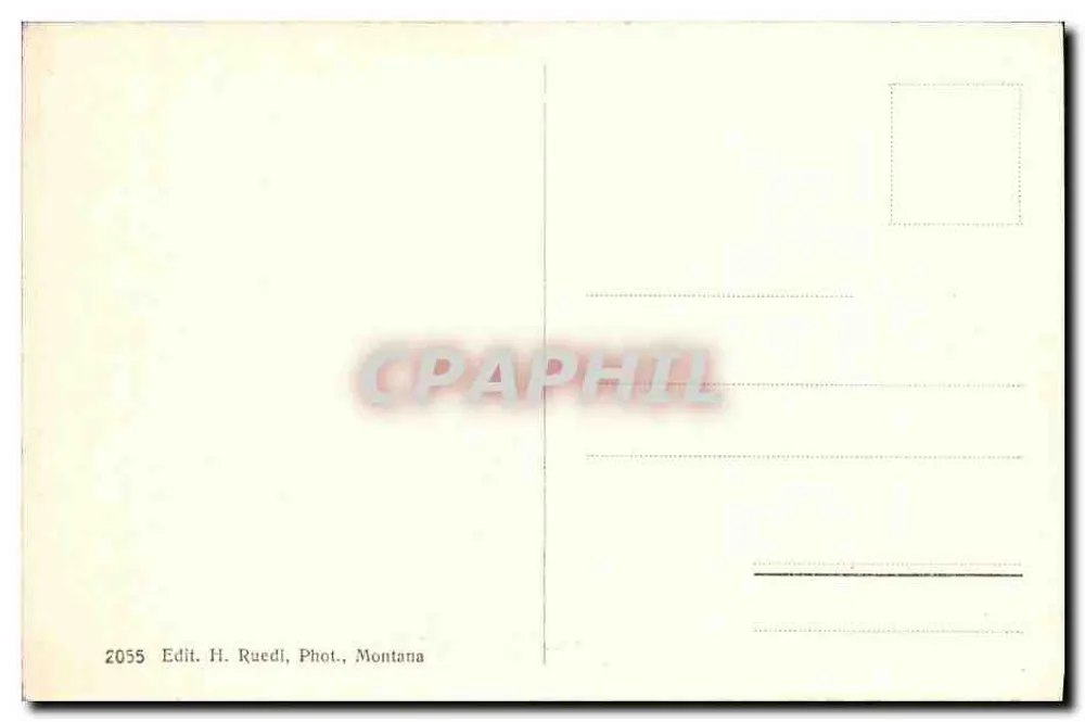 Nahe Montana-Vermala — Ansicht des Weisshorns — Edit. H. Ruedi, Phot. Montana - Rückseite