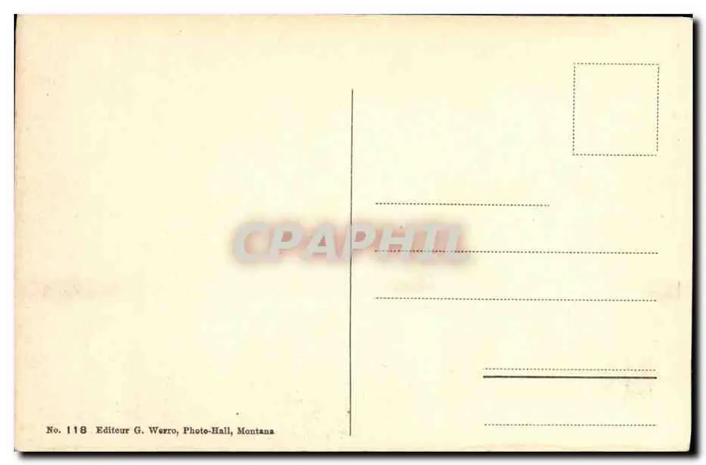 Montana-Vermala — Ansicht des Val d'Anniviers — Verlag G. Werro, Photo-Hall, Montana - Rückseite