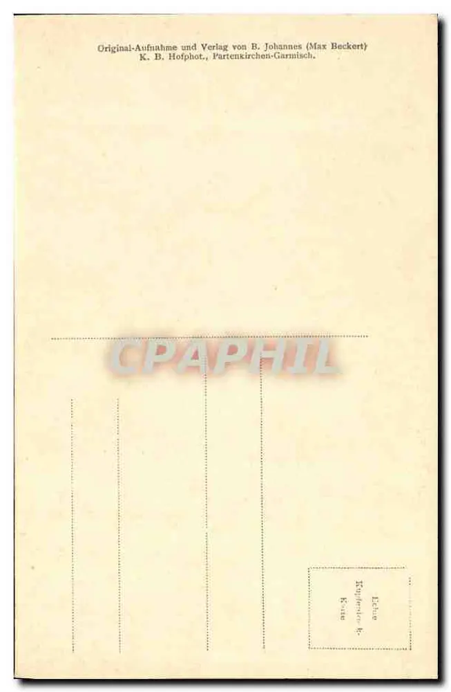 ईबसी झील — अल्पाइन पर्वत — प्रकाशक B. Hofphot, पार्टेनकिर्खेन-गार्मिश - पीछे