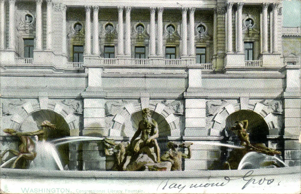 Washington — Fuente de la Biblioteca del Congreso — editada por Raphael Tuck & Sons - Anverso