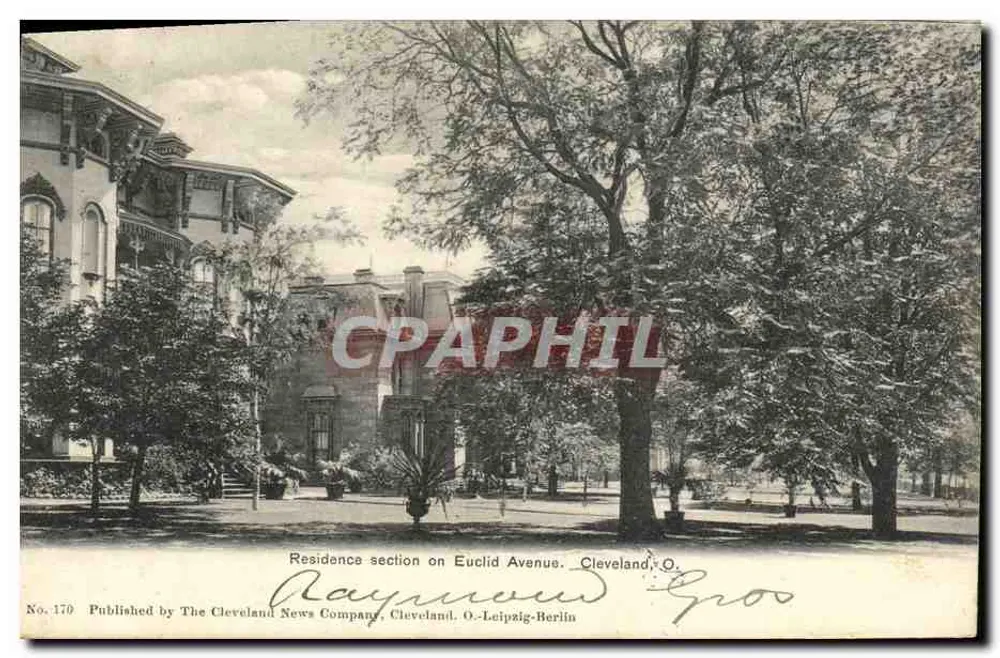 Residenza su Euclid Avenue, Cleveland, O. — Pubblicato da The Cleveland News Company, Cleveland, O.-Leipzig-Berlin — N° 170 - Recto