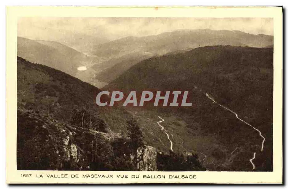A Vale de Masevaux vista do Ballon d'Alsace — n° 1657 — Coleção L'Alsace - Frente
