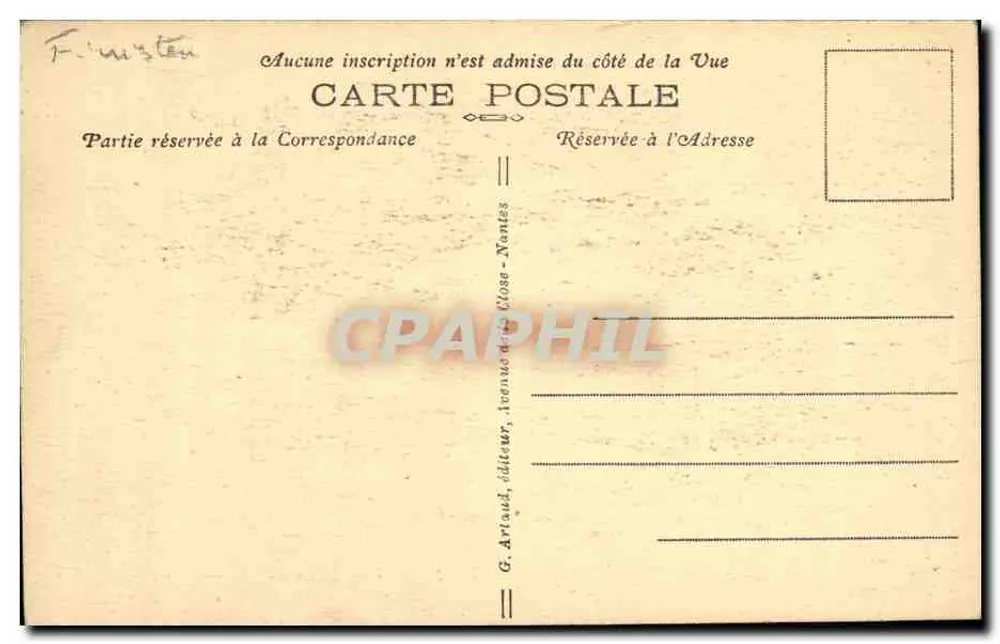 Morgat — A Gruta do Elefante — G. Artaud, editor, n°50 - Verso