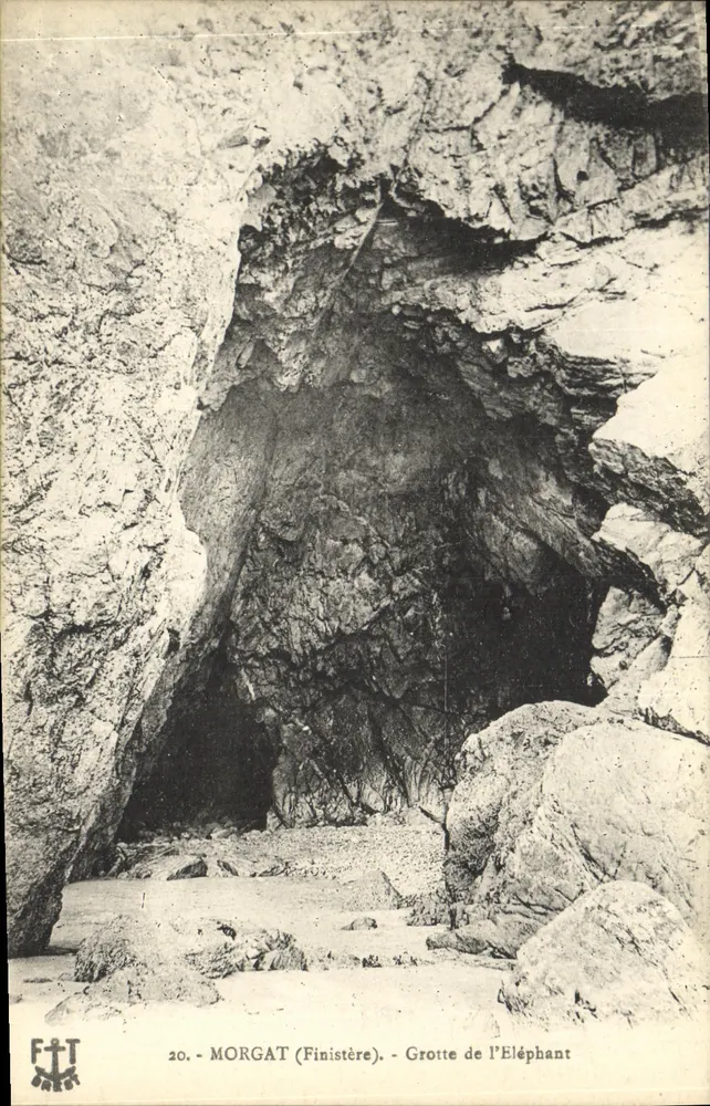 Morgat (Finistère) — Gruta do Elefante — FTT, n°20 - Frente