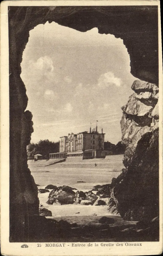 Morgat — Entrée de la Grotte des Oiseaux — éditeur impr. sur la carte n°25 - Voorkant