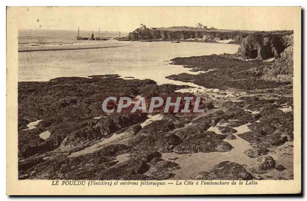 Der Pouldu (Finistère) und seine malerischen Umgebung — Die Küste am Mündung der Laïta - Vorderseite