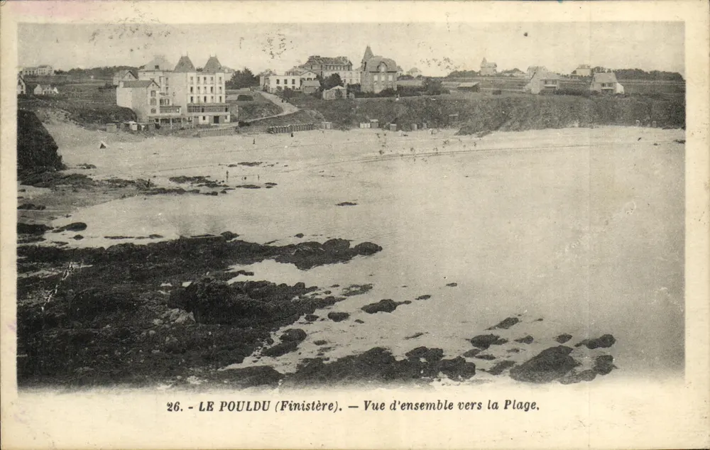 LE POULDU (Finistère) — Panoramablick zum Strand — G. Artaud, Verleger, Nr. 26 - Vorderseite