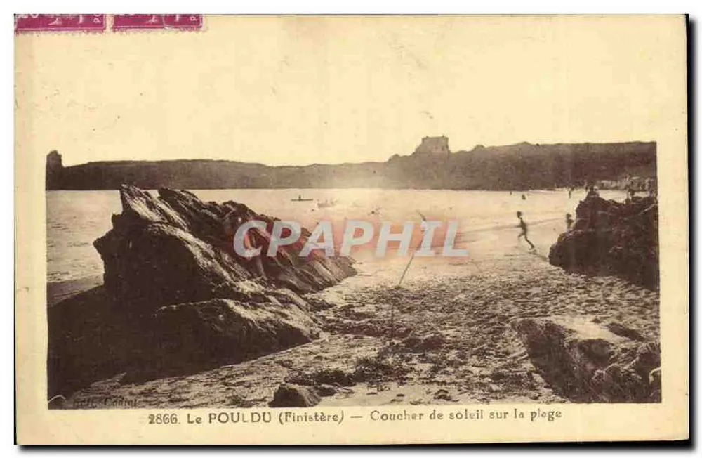 Der POULDU (Finistère) — Sonnenuntergang am Strand - Vorderseite