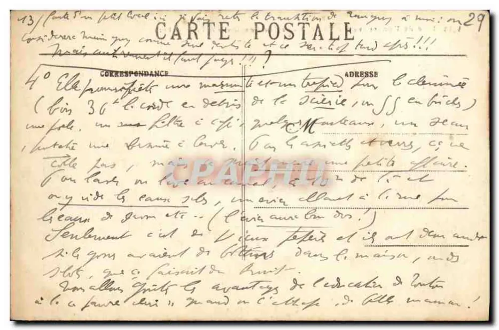 Bucht von Douarnenez — Küste von Beuzec — Spitze und Höhle von Castel ar Roch — Sammlung Villara, Quimper - Rückseite