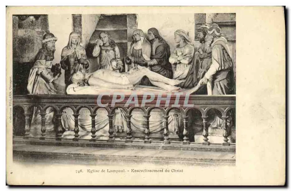 Kirche von Lampaul - Beerdigung des Christus — Sammlung Willaume, Quimper, Nr. 746 - Vorderseite