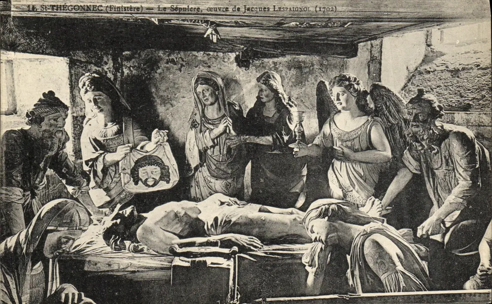 St-Thégonnec (Finistère) — Das Grab, Werk von Jacques L'Espagnol (1702) - Vorderseite